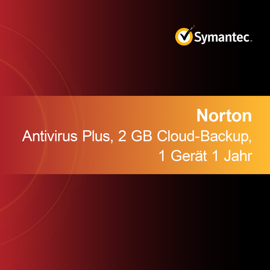 Norton Antivirus Plus, 2 GB Cloud-Backup, 1 dispositivo 1 anno